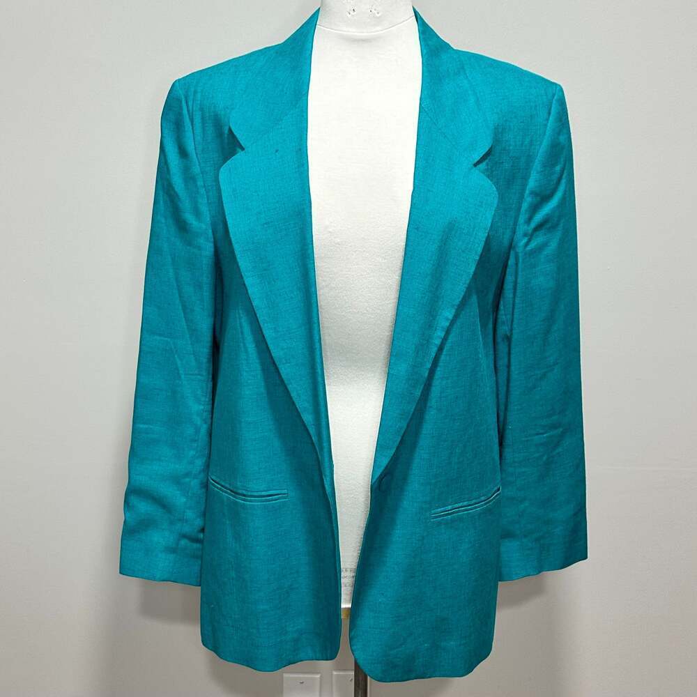 Vintage Pendleton Country Sophisticates Linen Blazer Jacket Women's Sz 16